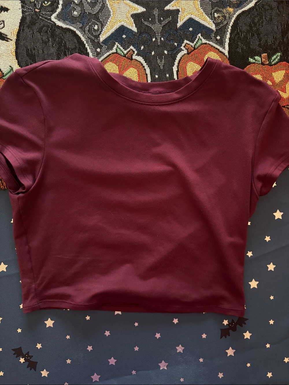 ALO Yoga Alosoft Crop Finesse Short Sleeve, Burgundy, S